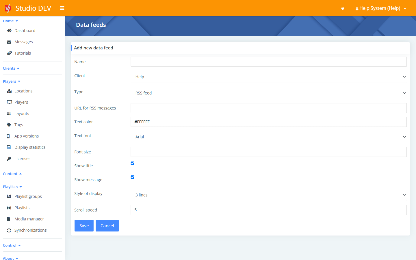 RSS data feed