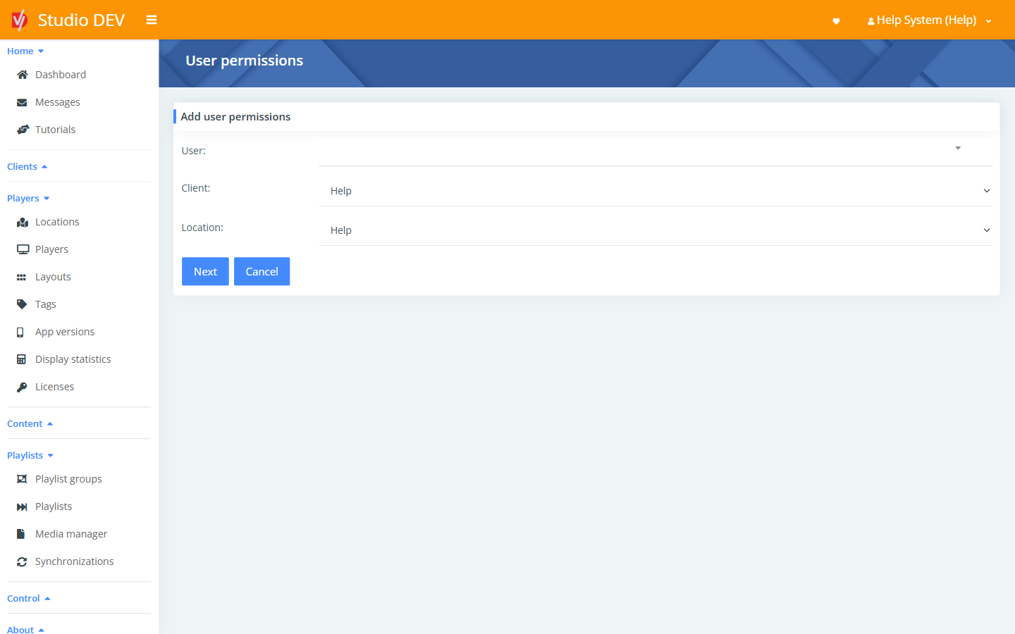 Add user permission