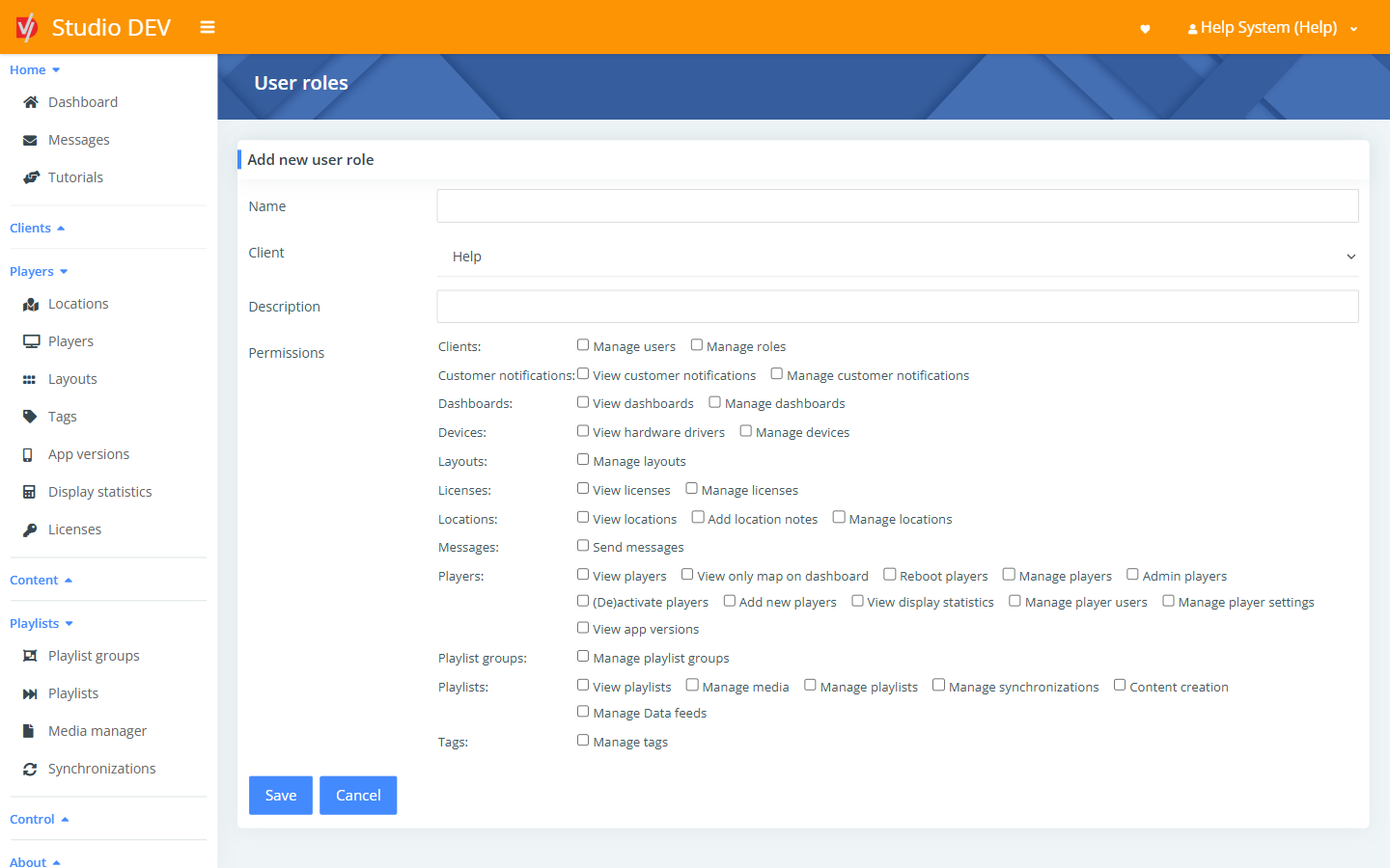 Add new user role